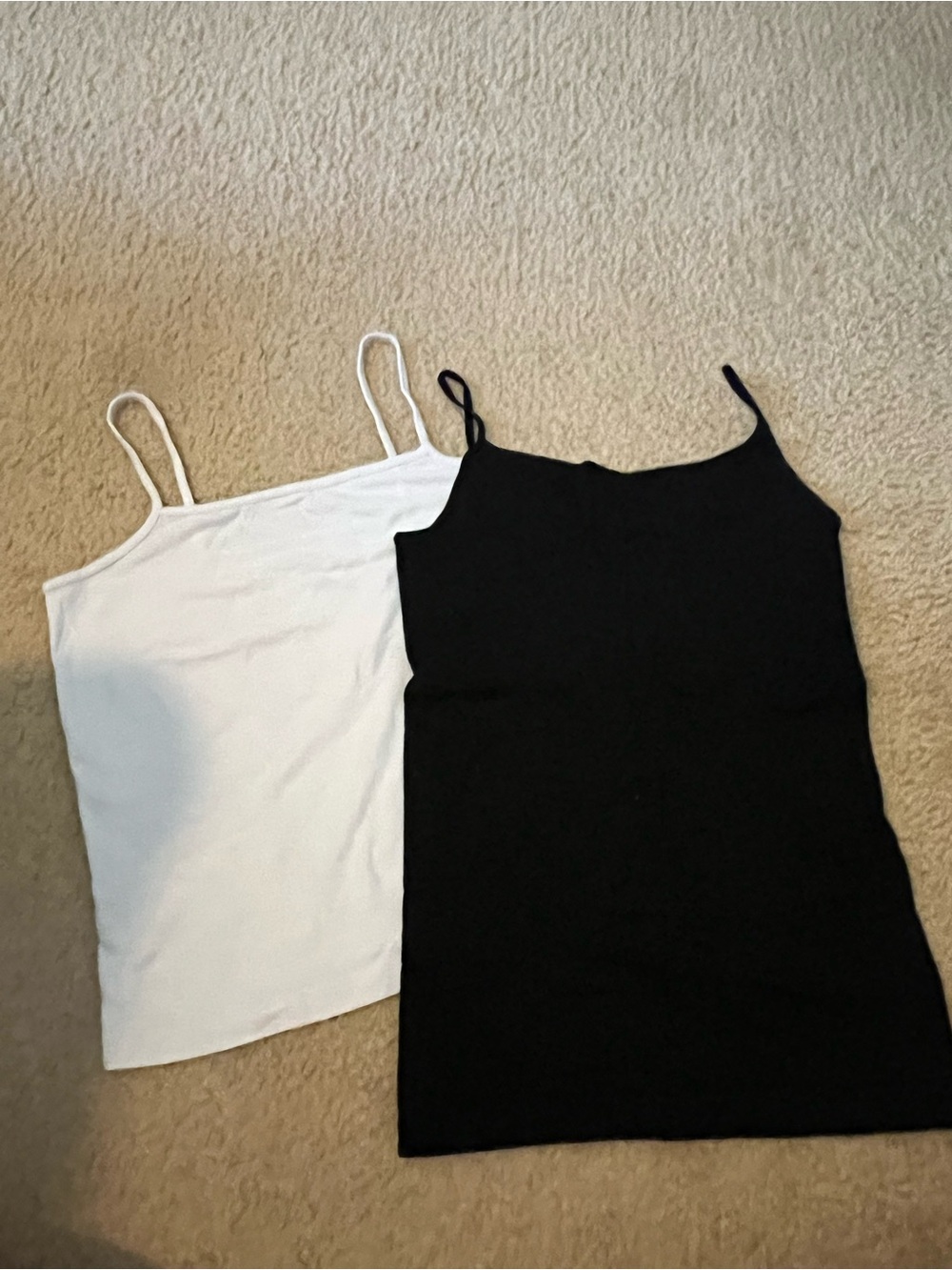 Black/White Spaghetti Strap Tank Top Lot | Size M/OS